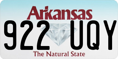 AR license plate 922UQY