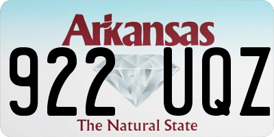 AR license plate 922UQZ