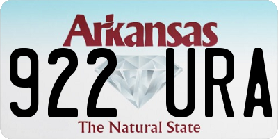 AR license plate 922URA