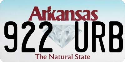 AR license plate 922URB