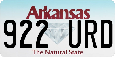 AR license plate 922URD