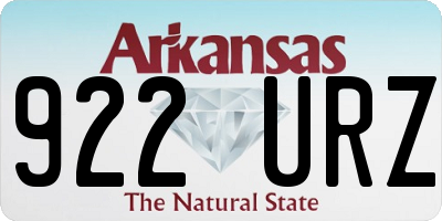 AR license plate 922URZ