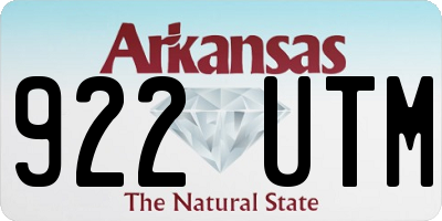 AR license plate 922UTM