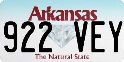 AR license plate 922VEY