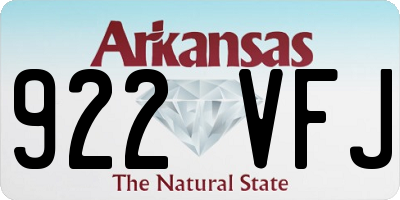AR license plate 922VFJ