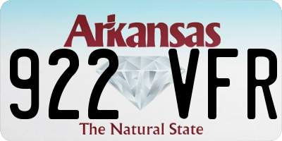 AR license plate 922VFR