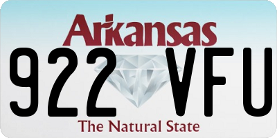 AR license plate 922VFU
