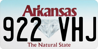 AR license plate 922VHJ