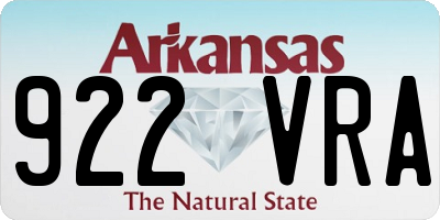 AR license plate 922VRA