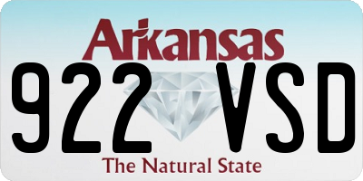 AR license plate 922VSD