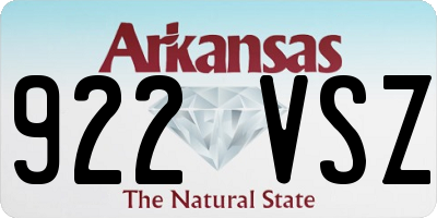 AR license plate 922VSZ