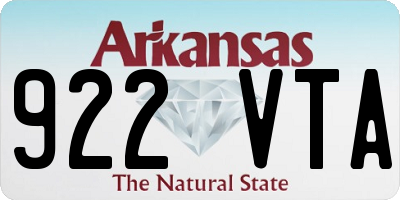 AR license plate 922VTA
