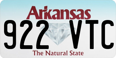 AR license plate 922VTC