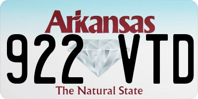 AR license plate 922VTD