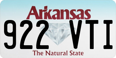 AR license plate 922VTI