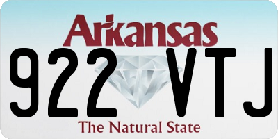 AR license plate 922VTJ