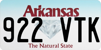 AR license plate 922VTK