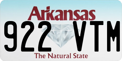 AR license plate 922VTM