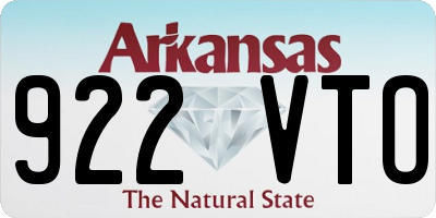 AR license plate 922VTO