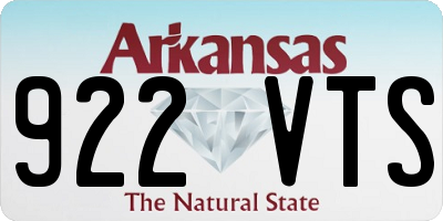 AR license plate 922VTS