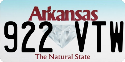 AR license plate 922VTW