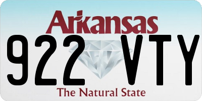 AR license plate 922VTY