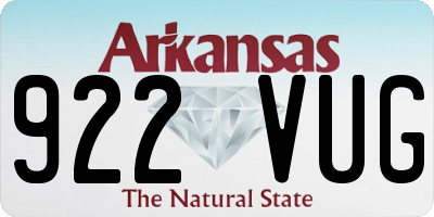 AR license plate 922VUG