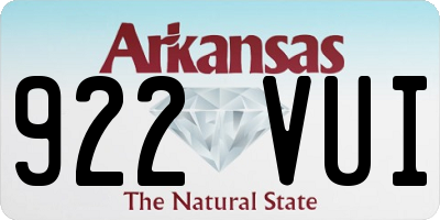 AR license plate 922VUI