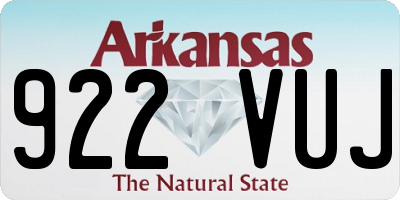 AR license plate 922VUJ