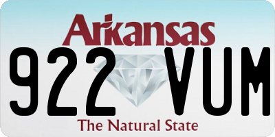 AR license plate 922VUM