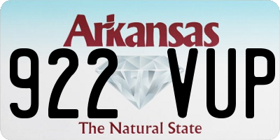 AR license plate 922VUP