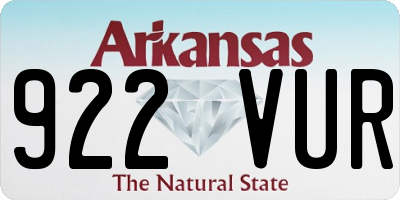 AR license plate 922VUR