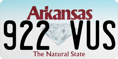 AR license plate 922VUS