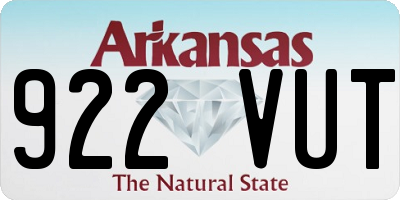AR license plate 922VUT