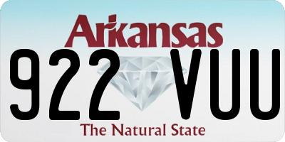 AR license plate 922VUU