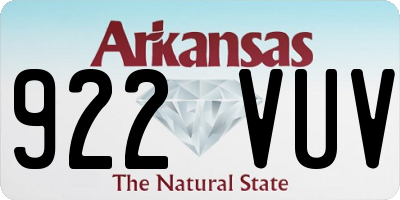 AR license plate 922VUV