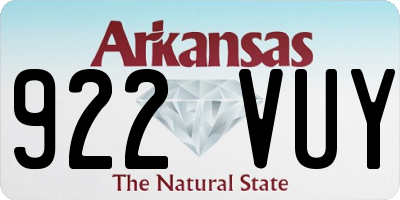 AR license plate 922VUY