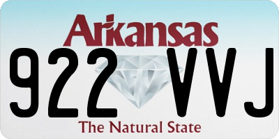 AR license plate 922VVJ