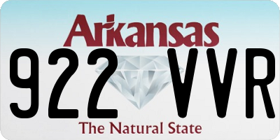 AR license plate 922VVR