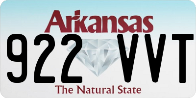 AR license plate 922VVT