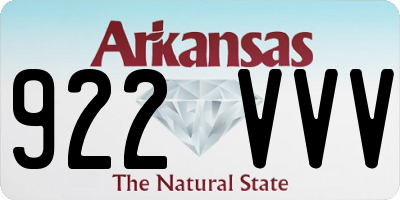 AR license plate 922VVV