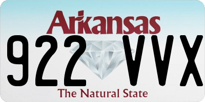 AR license plate 922VVX