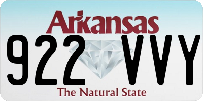 AR license plate 922VVY