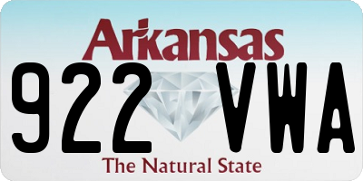AR license plate 922VWA