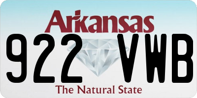 AR license plate 922VWB