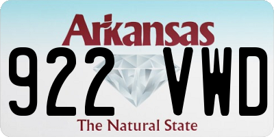 AR license plate 922VWD