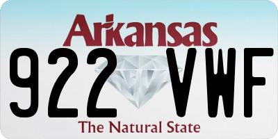 AR license plate 922VWF