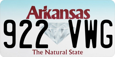 AR license plate 922VWG