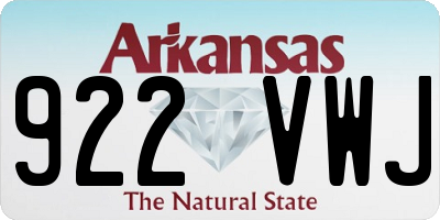 AR license plate 922VWJ