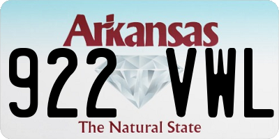 AR license plate 922VWL